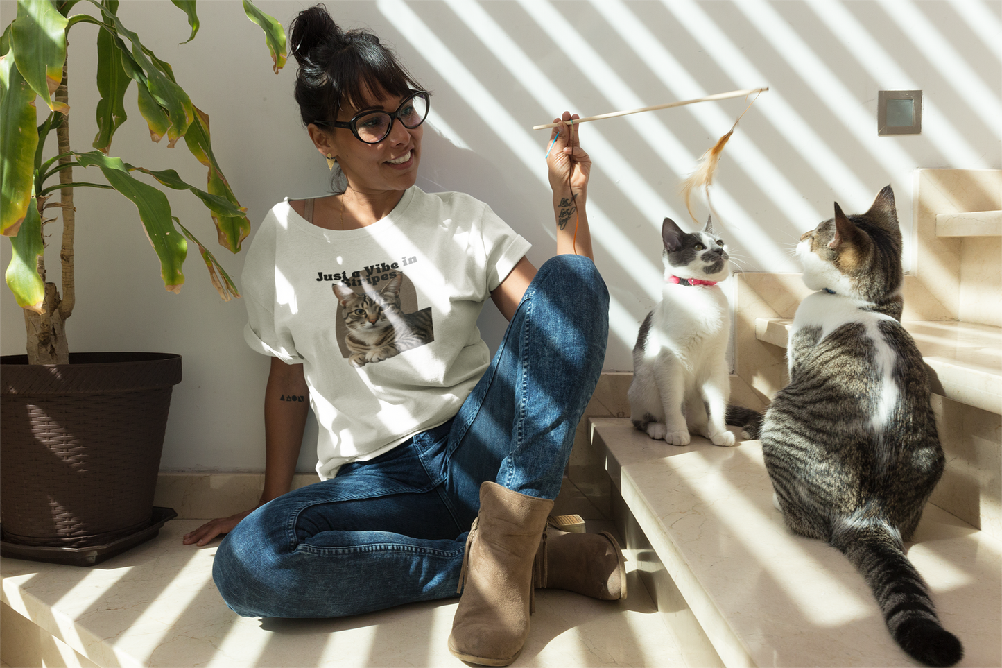 Just a Vibe in Stripes - Tilapia Cat