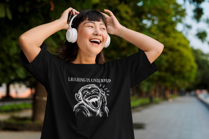 Laughing in underpaid