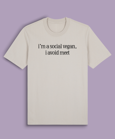 i’m a social vegan, i avoid meet