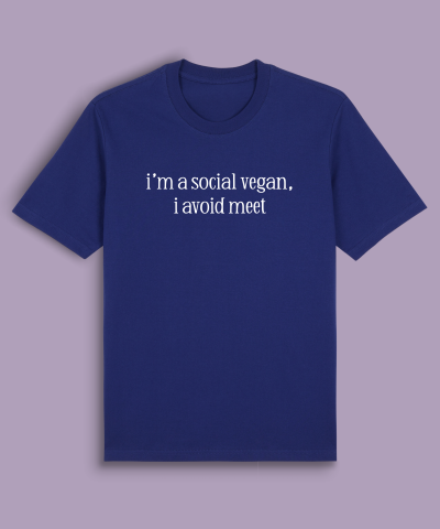 i’m a social vegan, i avoid meet