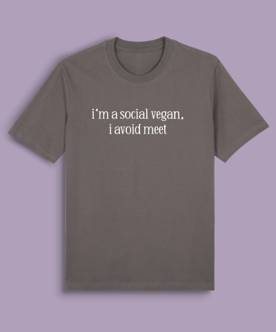 i’m a social vegan, i avoid meet