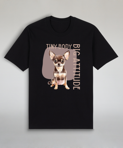 Tiny Body Big Attitude - Brown Chihuahua