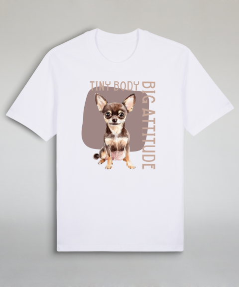 Tiny Body Big Attitude - Brown Chihuahua